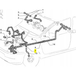 Przewód hamulcowy przedni lewy Fiat Punto Lancia Ypsilon 46416952