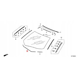 Gumowa osłona przedniej szyby B, FR. HONDA ACCORD CR-V OE 73126-SYY-000
