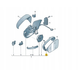 Ramka obudowa lusterka lewa SKODA KODIAQ OE 565857531 565857531A