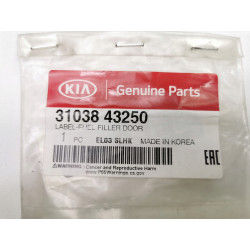 ETYKIETA-WLEW PALIWA DIESEL HYUNDAI ACCENT ELANTRA OE 31038 43250