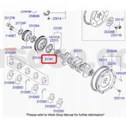 ŁOPATKI WAŁU KORBOWEGO KIA HYUNDAI ATOZ I10 GETZ OE 23141 02620