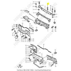 Clip - special 8 × 20 FORD Sierra MkI OE 6114022