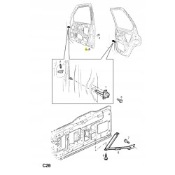 Zderzak, dolny panel wewnętrzny drzwi przednich OPEL FRONTERA B OE 14030512