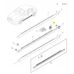 Zaczep, osłona progu, przód Opel Vectra B OE 5164974 24446517