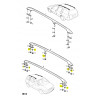 Uszczelka, reling dachowy, tył Opel ASTRA-G ZAFIRA-A OE 1732492 90449899
