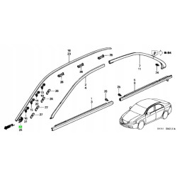 CLIP E, R. SZYBA PRZEDNIA HONDA ACCORD OE 73157-SEA-003