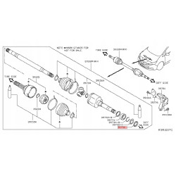 Osłona przeciwpyłowa Nissan Maxima Leaf OE 39752-ET03B