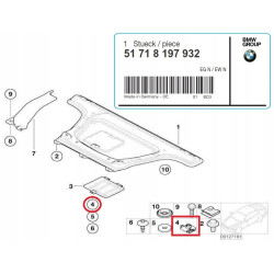 Nakrętka clip osłona blaszka BMW MINI OE 07146981767 7146981767