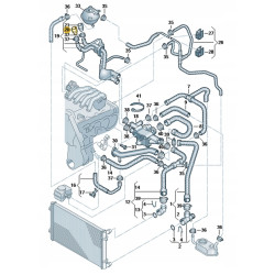 Szybkozłącze układu chłodzącego Audi A3 Volkswagen Crafter OE 1J0122291B
