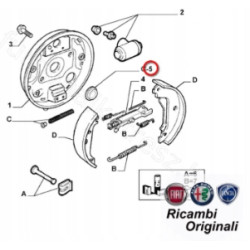 Zaślepka osłony tylnego hamulca ALFA ROMEO 145 146 OE 52023686