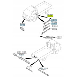 NAKLEJKA-LSD, LH LEWA KIA HYUNDAI K2500 OE 86344 4E010