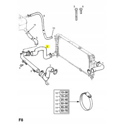 Wąż wylotowy chłodnicy OPEL CORSA A OE 1336505 90348216