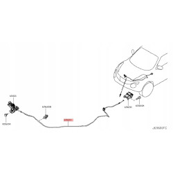 Linka maski maska przód Nissan Juke 2014-2017 OE 65620-1KA0A