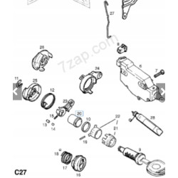 TULEJA CYLINDRA ZAMKA DRZWI PRZEDNICH OPEL OMEGA B - OPEL 133756 90540658
