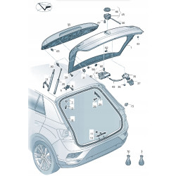 ZESTAW NAPRAWCZY MONTAŻOWY MOCOWANIA SPOJLERA VOLKSWAGEN T-ROC OE 2GA898533