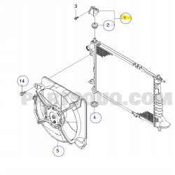 Wspornik górny chłodnicy MATIZ + SPARK (M200) 96591470
