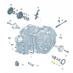 Łożysko kulkowe rowkowe 25X62X17 Volkswagen PASSAT POLO OE 0AM311235A