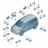 Uchwyt, czujnika parkowania prawy tył 2011 - 2015 VW Touran OE 1T0919492D
