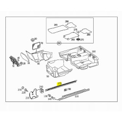 Listwa progowa lewa Mercedes Benz C 200 OE A2036861936