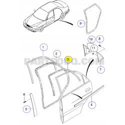 Uszczelka drzwi lewy tył NUBIRA (J100) 96301798