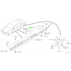 PRZELOTKA, SPINKA NISSAN 350Z SENTRA OE 76848-54C00