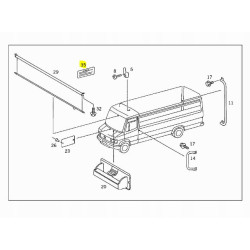 Blaszka Tablica rejestracyjna nadwozia MERCEDES-BENZ OE A3818170026
