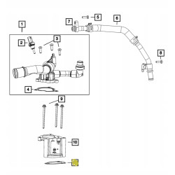 Uszczelka rury płynu chłodzącego - Mopar JEEP WRANGLER OE 4893667AB