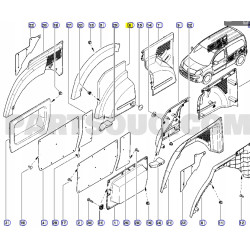 BOCZEK BAGAŻNIKA PRAWY TYŁ RENAULT KANGOO II OE 8200637864