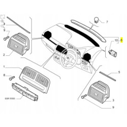 PANEL DESKI ROZDZIELCZEJ FIAT PUNTO 2005- OE 735411115
