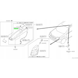 OBRĘCZ, LAMPA DROGOWA LEWA NISSAN X-TRAIL OE 26617-EQ010