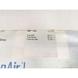 Filtr, wentylacja przestrzeni pasażerskiej Corteco 21653026 MP 163