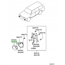RAMKA, PRZEDNIE ŚWIATŁO PRZECIWMGIELNE, PRAWA MITSUBISHI MONTERO MR794652