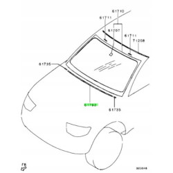DYSTANS, SZYBA PRZEDNIA MITSUBISHI MONTERO PAJERO OE 6102A178
