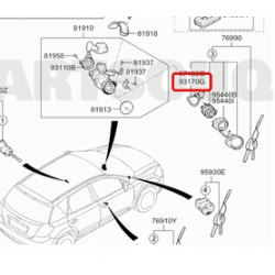 OSTRZEŻENIE PRZEŁĄCZNIKA DRZWI KIA CEED 2006- OE 93170 1H000