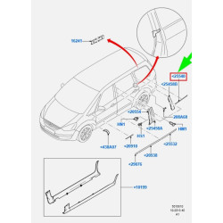 Listwa ochronna na tylną lewą szybę boczną FORD GALAXY MK2 1463685