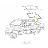 Listwy ozdobne do szyby bocznej Prawy górny Audi 80 / 90 813853354A