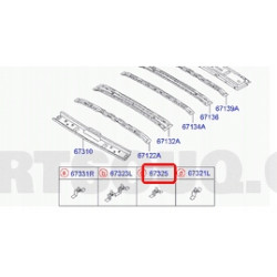 ZESPÓŁ WSPORNIKA-R/BAGAŻNIK RR NR 1 HYUNDAI I40 OE 67325 3Z000