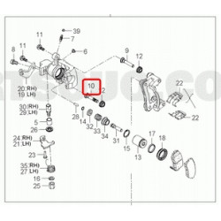 Zespół pręta - prowadnica (B) prawy KIA PICANTO 2004- OE 58162 07300