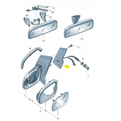 Osłona lusterka lewego 2005 - 2012 Volkswagen Fox-EU OE 5Z0857933A