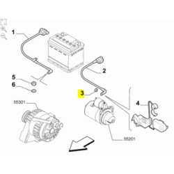 Nakrętka M8 przewód akumulatora FIAT 500 PUNTO OE 14076511