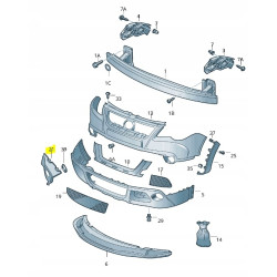Element zamykający prawa zewnętrzna 2005-2010 VW Polo Vento 6Q0853950B9B9