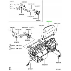 KANAŁ, WLOT POWIETRZA DO NAGRZEWNICY MITSUBISHI ASX OUTLANDER OE 7803A008