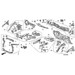 PANEL MOCOWANIE WSPORNIK PRAW PASA PRZÓD HONDA CIVIC 04601-SMG-E01ZZ