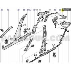 POSZYCIE SŁUPKA TYŁ RENAULT LAGUNA II OE 8200382638