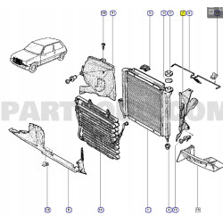 OSŁONA MOCOWANIE CHŁODNICY RENAULT R5 OE 7700779609