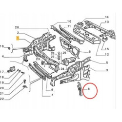 Półka prawa nadwozia FIAT TEMPRA TIPO OE 60815400