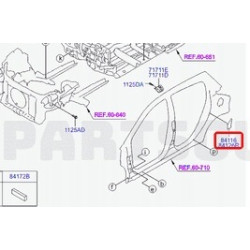 Folia ochronna na tył i lewą stronę Hyundai i20 MK1 2008- 84116 1J000