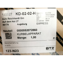 Mechanizm podnoszenia szyby tylny tył lewy manualny Fiat Tipo 2 52072860