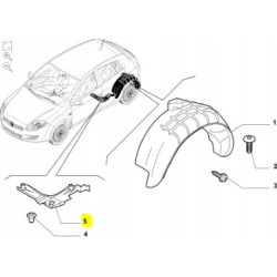 Osłona podwozia lewy tył Fiat Stilo Bravo OE 46769125