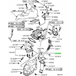 Uszczelka przewodu powrotnego turbosprężarki Mitsubishi COLT MR497720